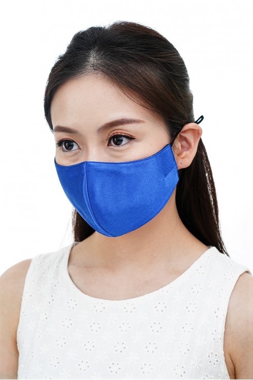 Ear Loop - Satin Silk Mask (Royal Blue)