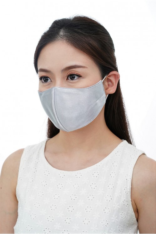 Ear Loop - Satin Silk Mask (Cool Grey)