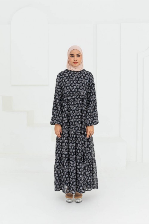 Sofia Tiered Maxi (Black)