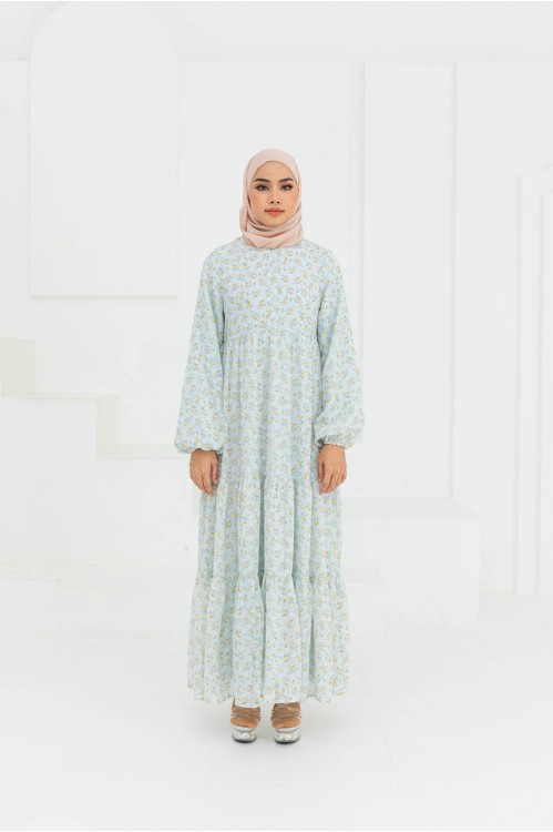 Sofia Tiered Maxi (Silver Blue)