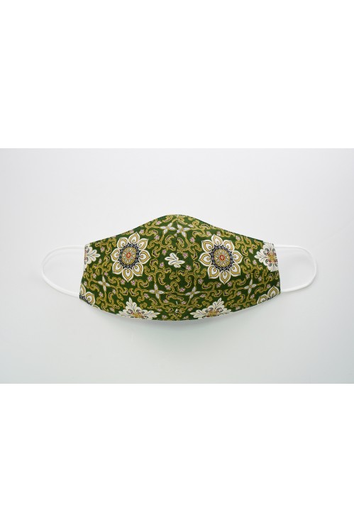 Ear Loop - Batik Mask (Green)