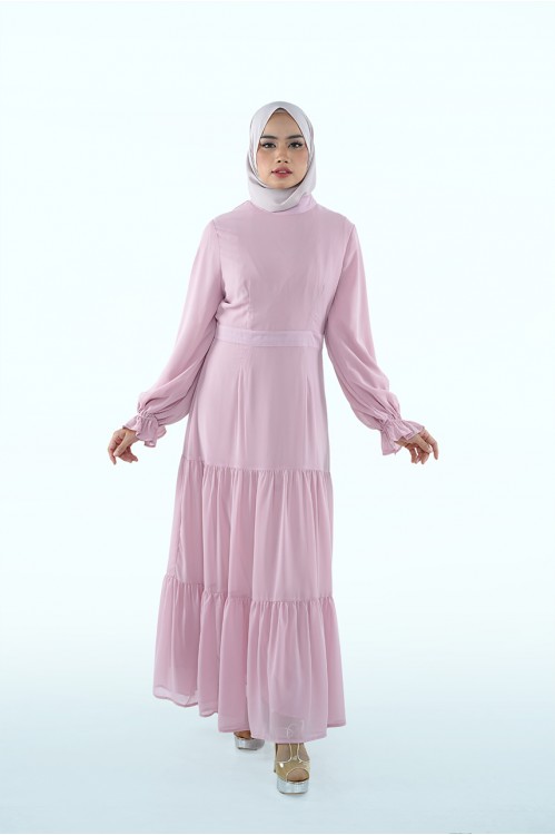 Ruffled Layered Maxi (Babypink)