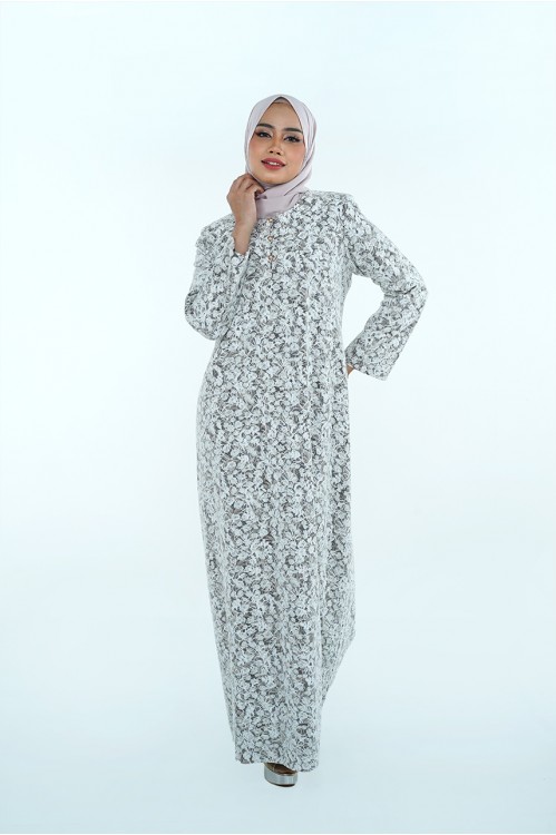 Floral Net Jubah