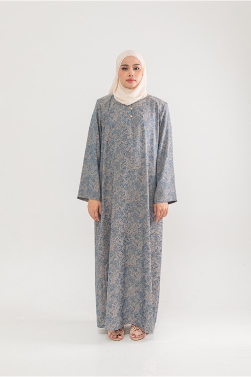 Abstract Imprint Jubah (Blue)