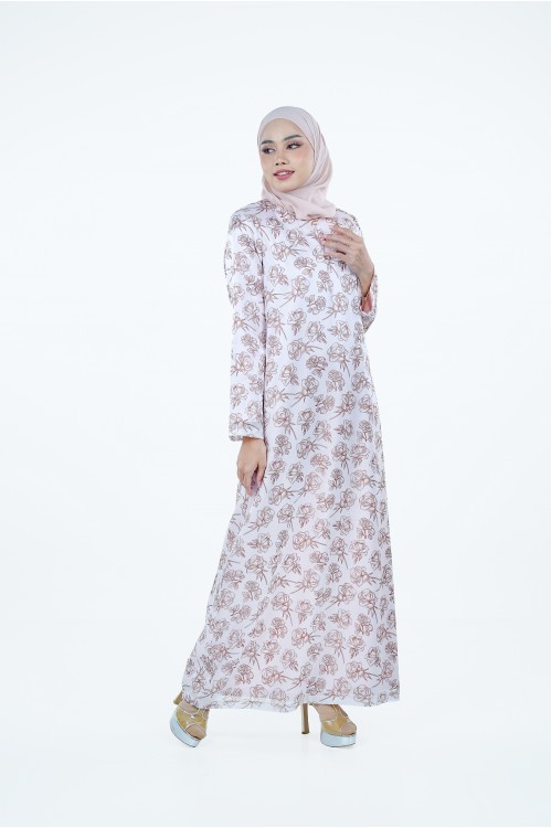 Gold Rose Jubah