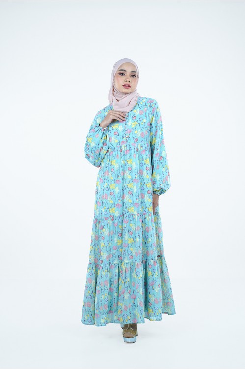 Sofia Tiered Maxi (Turqoise)