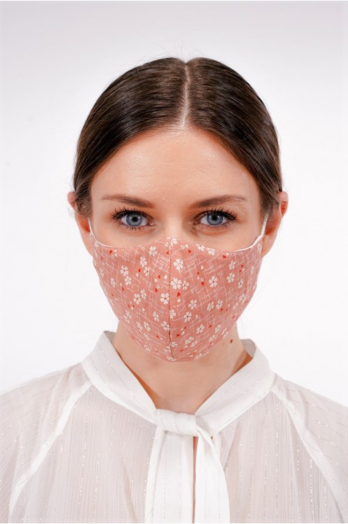 Ear Loop - Japanese Cotton Mask (Dusty Pink)