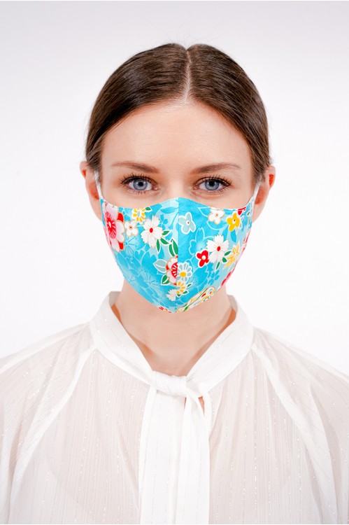 Ear Loop - Japanese Cotton Mask (Blue)