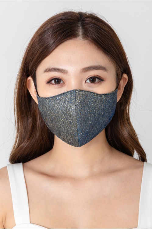 Ear Loop - Glitter Mask (Navy Blue)