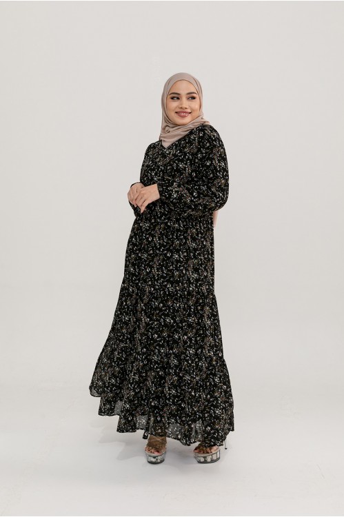 Diana Tiered Maxi (Black)