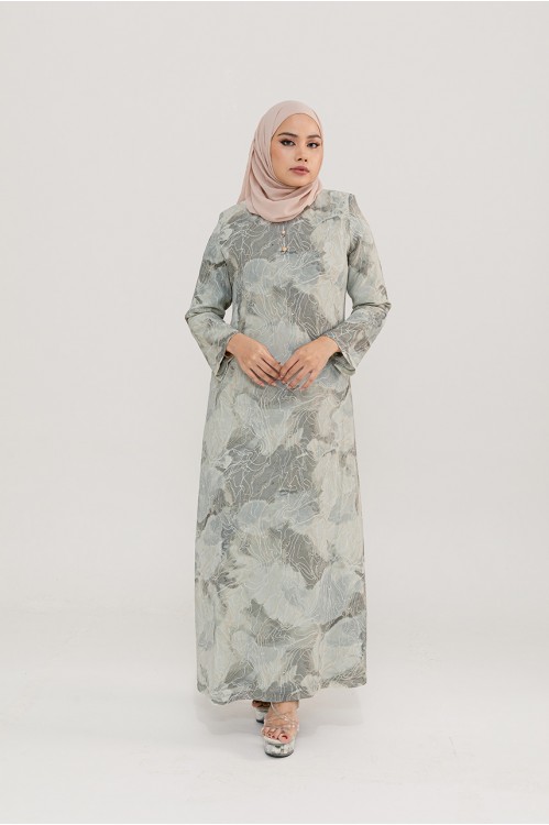 Abstract Lines Jubah (Grey)