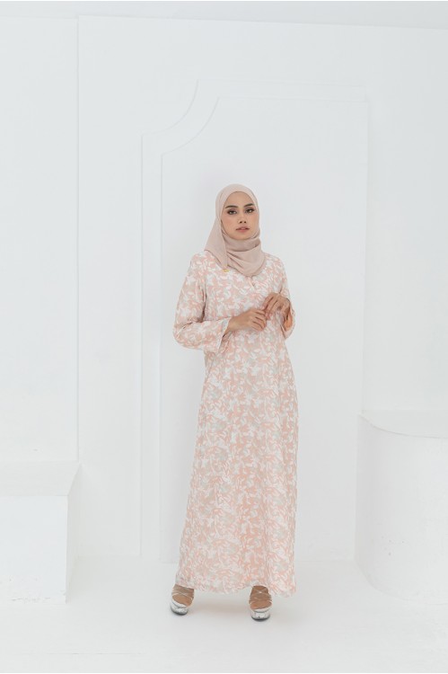 Textured Pastel Jubah (Pink)