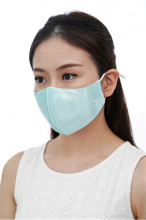 Ear Loop - Satin Silk Mask (Tiffany)