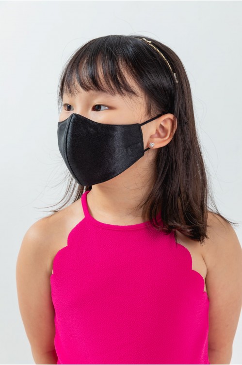 Kids - Silk Satin Mask (Black)