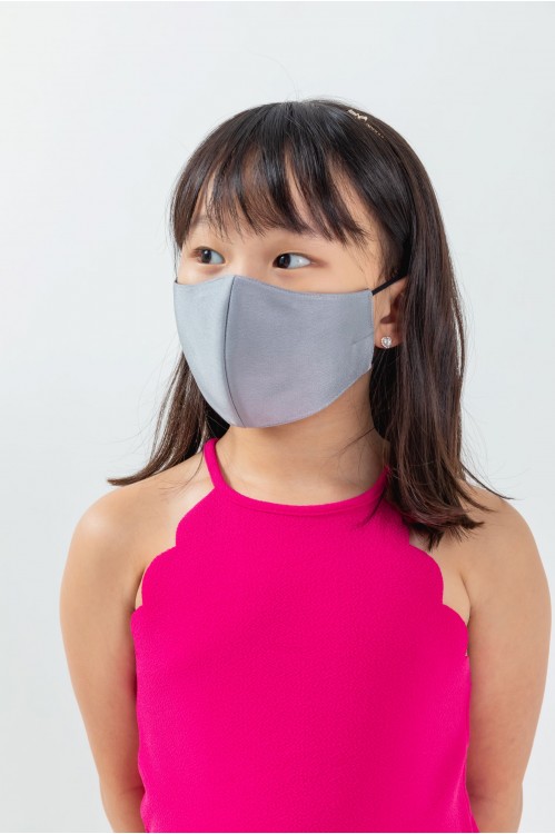 Kids - Matte Cotton Mask (Grey)