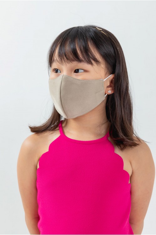 Kids - Matte Cotton Mask (Khaki)