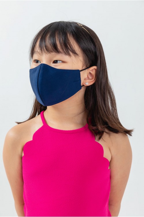 Kids - Matte Cotton Mask (Navy)