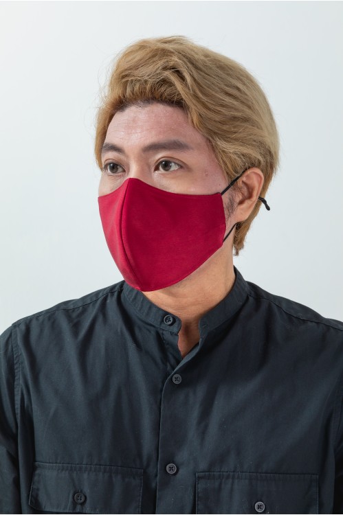 Men - Matte Cotton Mask (Maroon)