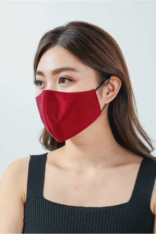 Ear Loop - Matte Cotton Mask (Maroon)