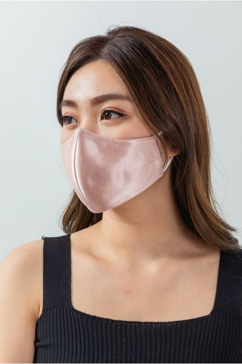 Ear Loop - Satin Silk Mask (Peach)