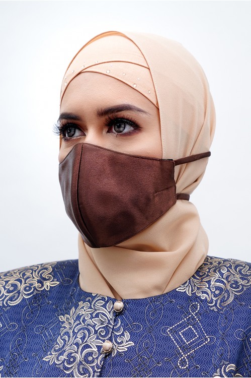 Tie Back - Satin Silk Mask (Cocoa)