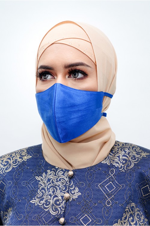 Tie Back - Satin Silk Mask (Royal Blue)