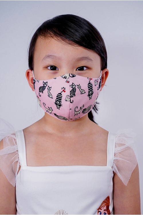 Kids - Cats Mask (Pink)