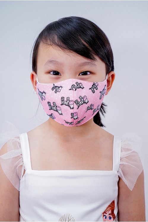 Kids - Zebra Mask (Babypink)