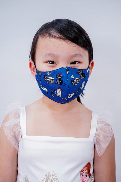 Kids - Cats Mask (Blue)