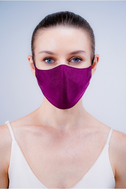 Ear Loop - Mulberry Silk Mask (Plum)