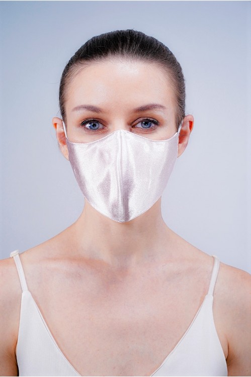 Ear Loop - Satin Silk Mask (Nude Blush)